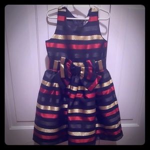 Little Girls Holiday Dress with Bow